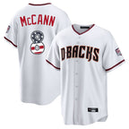 Arizona Diamondbacks #8 James McCann Player White Fotopoulosg USA 250 Fourth of July Home Game Stitched Jerseys