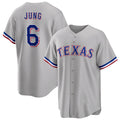 Texas Rangers #6 Josh Jung Gray Fotopoulosg Cool Base Stitched Jersey