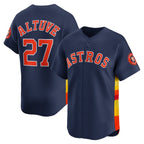 Houston Astros #27 Jose Altuve Navy Fotopoulosg Alternate Limited Player Jersey
