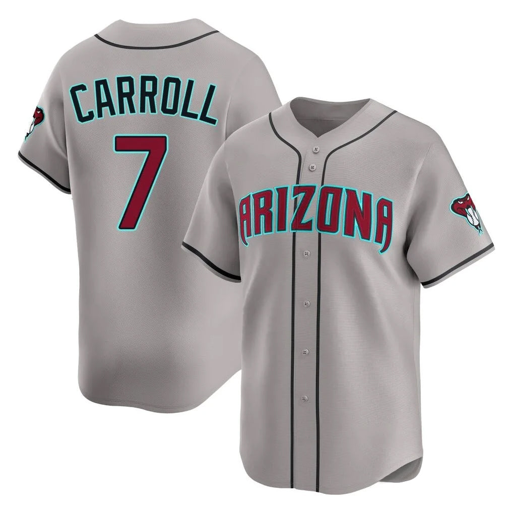 Arizona Diamondbacks #7 Corbin Carroll Player Gray Fotopoulosg Road Limited Home Game Stitched Jerseys