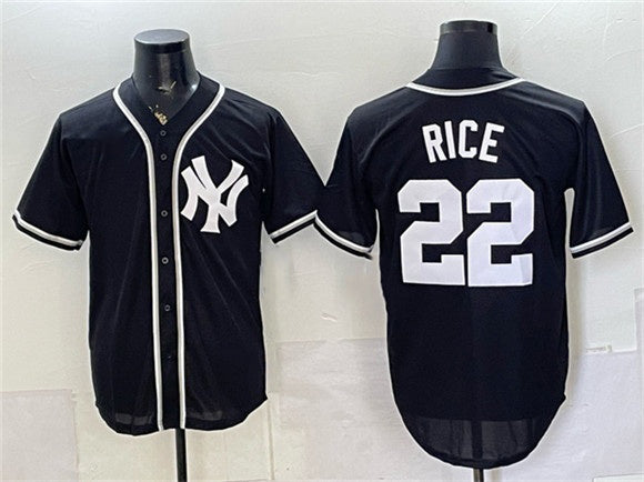 New York Yankees #22 Ben Rice 2026 Fashion Replica Black Fotopoulosg Out Stitched Jersey