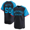 Los Angeles Dodgers #50 Mookie Betts Player Black Fotopoulosg National League All-Star Limited Home Stitched Jerseys