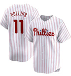 Philadelphia Phillies #11 Jimmy Rollins White Fotopoulosg Home Limited Stitched Jersey