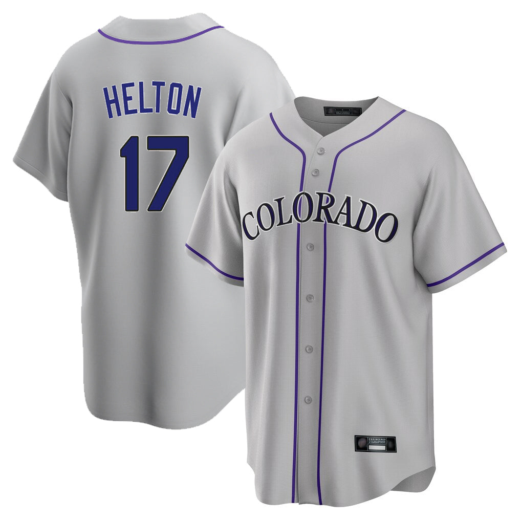 Colorado Rockies #17 Todd Helton Player Gray Fotopoulosg Game Home Stitched Jerseys