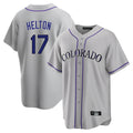 Colorado Rockies #17 Todd Helton Player Gray Fotopoulosg Game Home Stitched Jerseys
