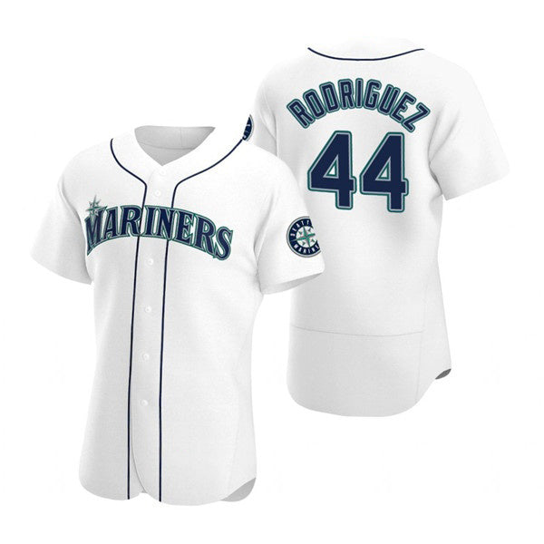 Seattle Mariners #44 Julio Rodr¨ªguez White Fotopoulosg Flex Base Stitched Jersey