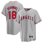 Los Angeles Angels #18 Nolan Schanuel Player Gray Fotopoulosg Home Game Stitched Jerseys