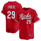 Cincinnati Reds #29 TJ Friedl Player Red Fotopoulosg Home Limited Stitched Jerseys