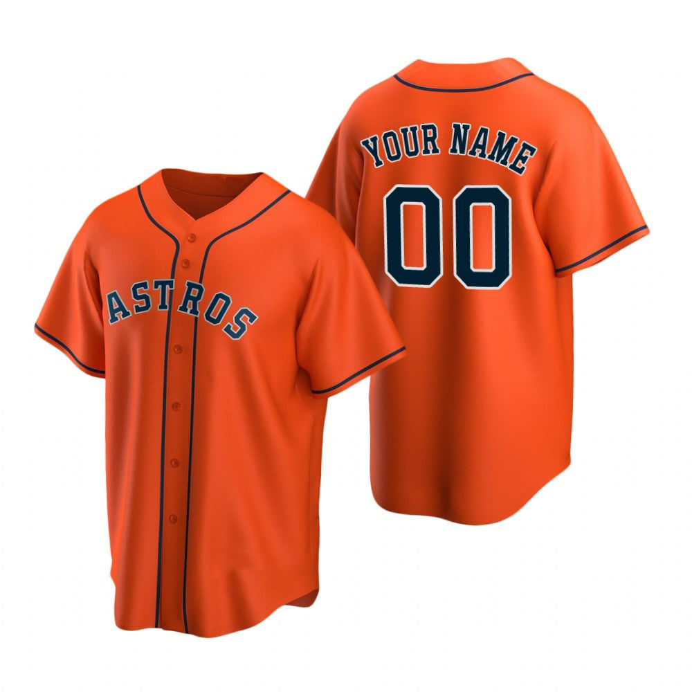 Custom Houston Astros Orange Fotopoulosg Stitched Cool Base Jersey