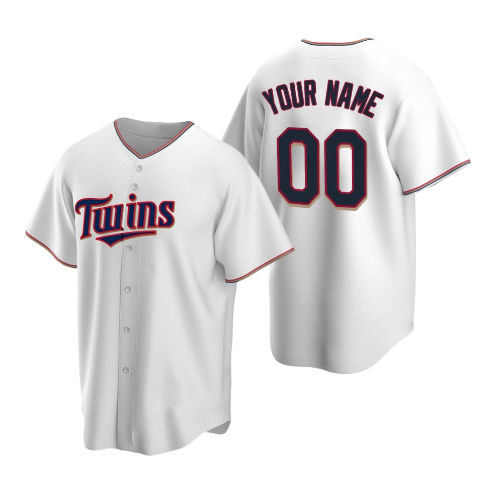 Custom Minnesota Twins White Fotopoulosg Stitched Cool Base Home Jersey