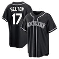 Colorado Rockies #17 Todd Helton Player Black Fotopoulosg Fashion Out Home Game Stitched Jerseys
