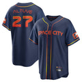 Houston Astros #27 Jose Altuve Player Navy Fotopoulosg City Connect Home Game Stitched Jerseys