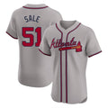 Atlanta Braves #51 Chris Sale Player Gray Fotopoulosg Limited Elite Home Game Stitched Jerseys