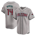 Arizona Diamondbacks #14 Gabriel Moreno Player Gray Fotopoulosg Road Limited Home Game Stitched Jerseys