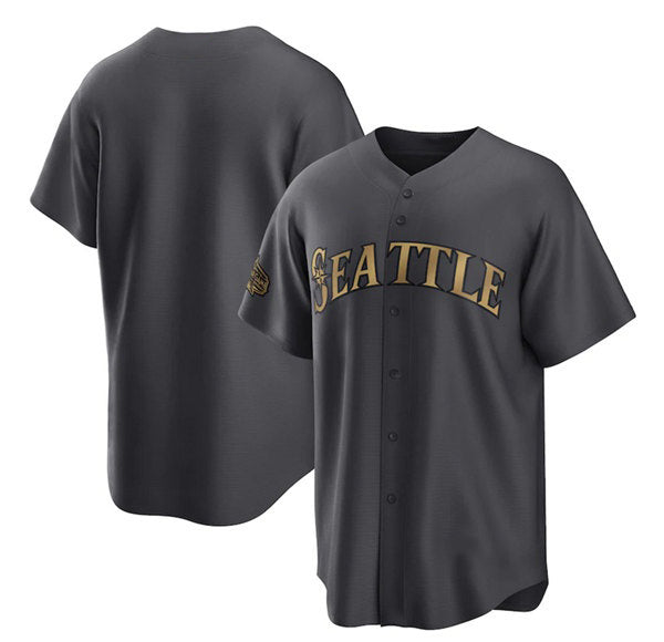 Seattle Mariners Blank Charcoal Fotopoulosg 2022 All-Star Cool Base Stitched jersey