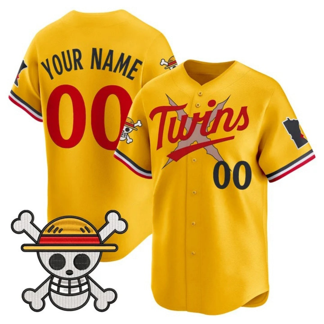 Custom Minnesota Twins x One Piece Gold Fotopoulosg Vapor Premier Limited Jersey - Stitched