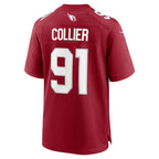 A.Cardinals #91 L.J. Collier Cardinal Fotopoulosg Team Game Jersey