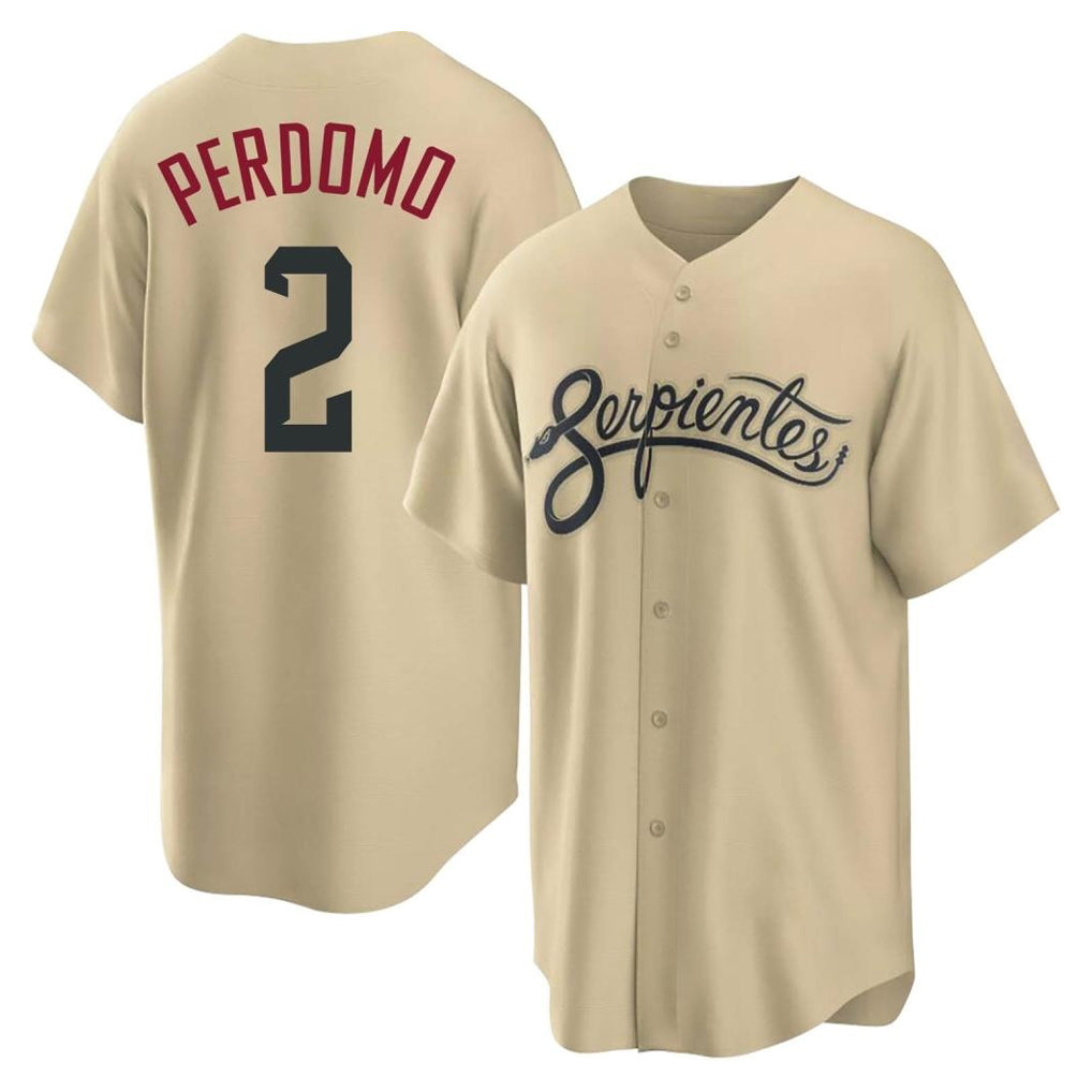 Arizona Diamondbacks #2 Geraldo Perdomo Player Tan Fotopoulosg City Connect Home Game Stitched Jerseys