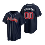 Custom Atlanta Braves Navy Fotopoulosg 2020 Stitched Cool Base Jersey