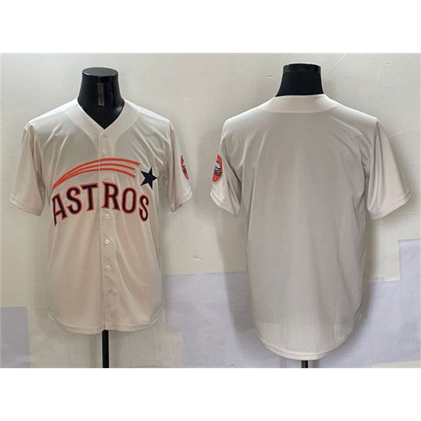 Houston Astros Blank Cream Fotopoulosg Throwback Cooperstown Collection Limited Stitched Jersey