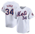 New York Mets #34 Kodai Senga White Fotopoulosg 2024 Home Limited Stitched Jersey