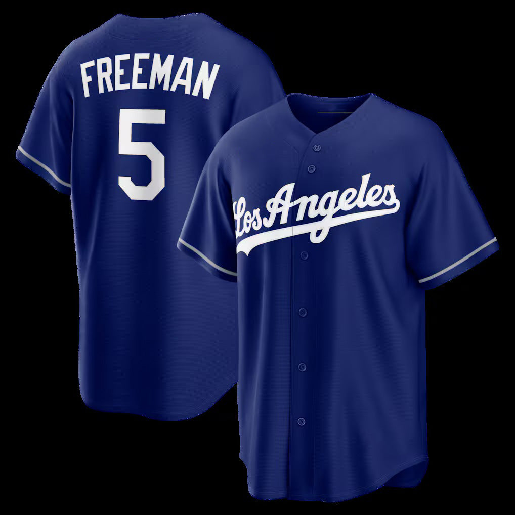 Los Angeles Dodgers #5 Freddie Freeman Royal Fotopoulosg Alternate Replica Jersey