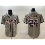 Detroit Tigers #24 Miguel Cabrera Gray Fotopoulosg Cool Base Stitched Jersey