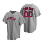 Custom Boston Red Sox Gray Fotopoulosg Stitched Cool Base Road Jersey