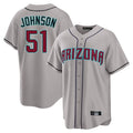Arizona Diamondbacks #51 Randy Johnson Player Gray Fotopoulosg Road Home Game Stitched Jerseys