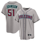 Arizona Diamondbacks #51 Randy Johnson Player Gray Fotopoulosg Road Home Game Stitched Jerseys