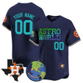 Custom Houston Astros Cactus Jack Astro World Vapor Premier Limited Jersey ¨C Navy Fotopoulosg