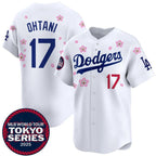 Los Angeles Dodgers #17 Shohei Ohtani White Fotopoulosg 2025 Tokyo Series Limited Stitched Jersey