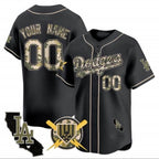 Custom Los Angeles Dodgers Armed Forces Day Vapor Premier Limited Jersey ¨C Black Fotopoulosg