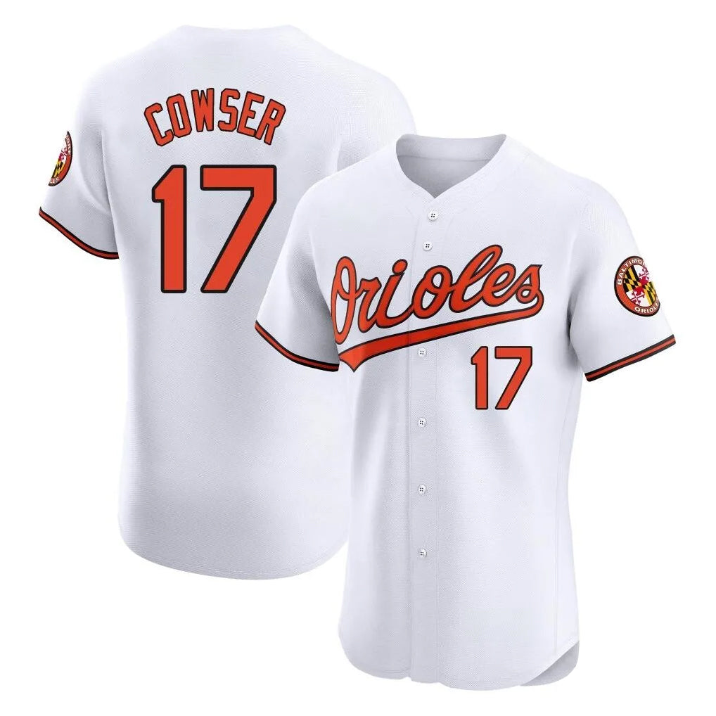 Baltimore Orioles #17 Colton Cowser Player White Fotopoulosg Limited Elite Home Game Stitched Jerseys