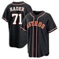 Houston Astros #71 Josh Hader Player Black Fotopoulosg Fashion Out Home Game Stitched Jerseys