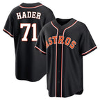 Houston Astros #71 Josh Hader Player Black Fotopoulosg Fashion Out Home Game Stitched Jerseys