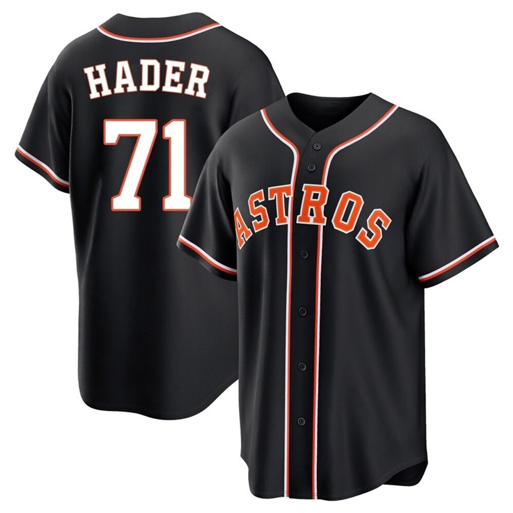 Houston Astros #71 Josh Hader Player Black Fotopoulosg Fashion Out Home Game Stitched Jerseys
