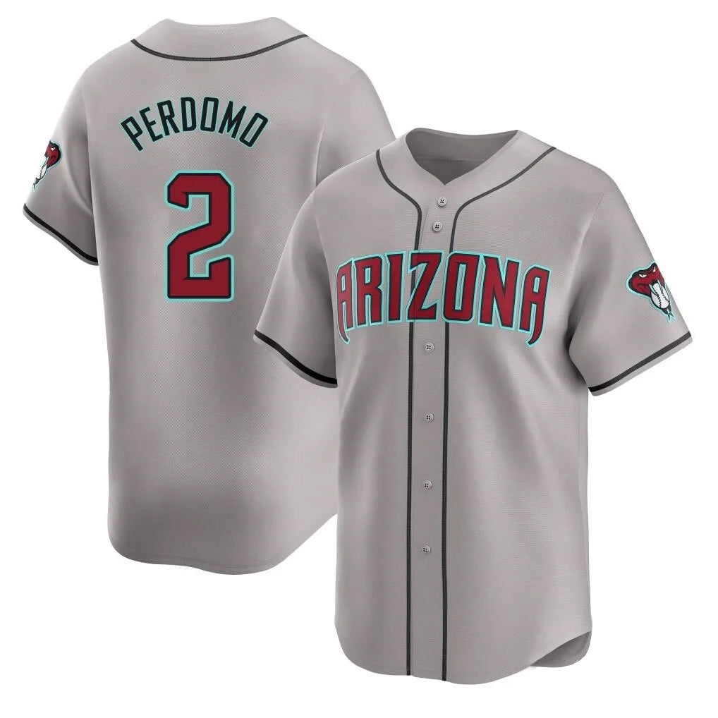 Arizona Diamondbacks #2 Geraldo Perdomo Player Gray Fotopoulosg Road Limited Home Game Stitched Jerseys