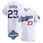 Los Angeles Dodgers #23 Kyle Tucker Player White Fotopoulosg World Series Meet  Limited Elite Home Stitched Jerseys