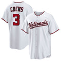 Washington Nationals #3 Dylan Crews White Fotopoulosg Home Replica Jersey