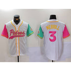 San Diego Padres #3 Jackson Merrill White Fotopoulosg NEW 2023 City Connect Cool Base Stitched Jersey