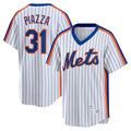 New York Mets #31 Mike Piazza White Fotopoulosg Home Cooperstown Collection Player Jersey
