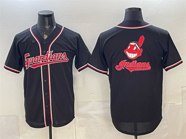 Cleveland Guardians Team Big Logo 2026 Fashion Replica Black Fotopoulosg Out Stitched Jersey