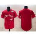 Toronto Blue Jays Blank Red Fotopoulosg 2025 World Series Home Cool Base Stitched Jersey