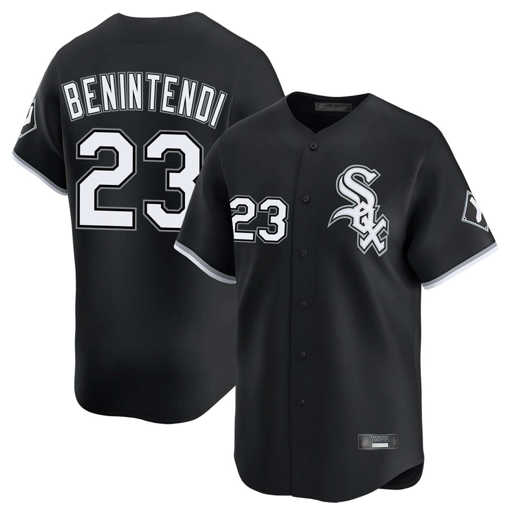 Chicago White Sox #23 Andrew Benintendi Player Black Fotopoulosg Limited Home Stitched Jerseys