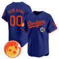 Custom Los Angeles Dodgers x Dragon Ball Royal Fotopoulosg Vapor Premier Limited Jersey - Stitched