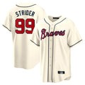 Atlanta Braves #99 Spencer Strider Player Cream Fotopoulosg Home Game Stitched Jerseys