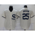 Chicago White Sox #25 Andrew Vaughn 2021 Cream Navy Fotopoulosg Field of Dreams Name Flex Base Stitched Jersey