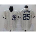 Chicago White Sox #25 Andrew Vaughn 2021 Cream Navy Fotopoulosg Field of Dreams Name Flex Base Stitched Jersey