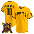 Custom Pittsburgh Pirates Gold Fotopoulosg 2026 City Connect Stadium Stitched Jersey